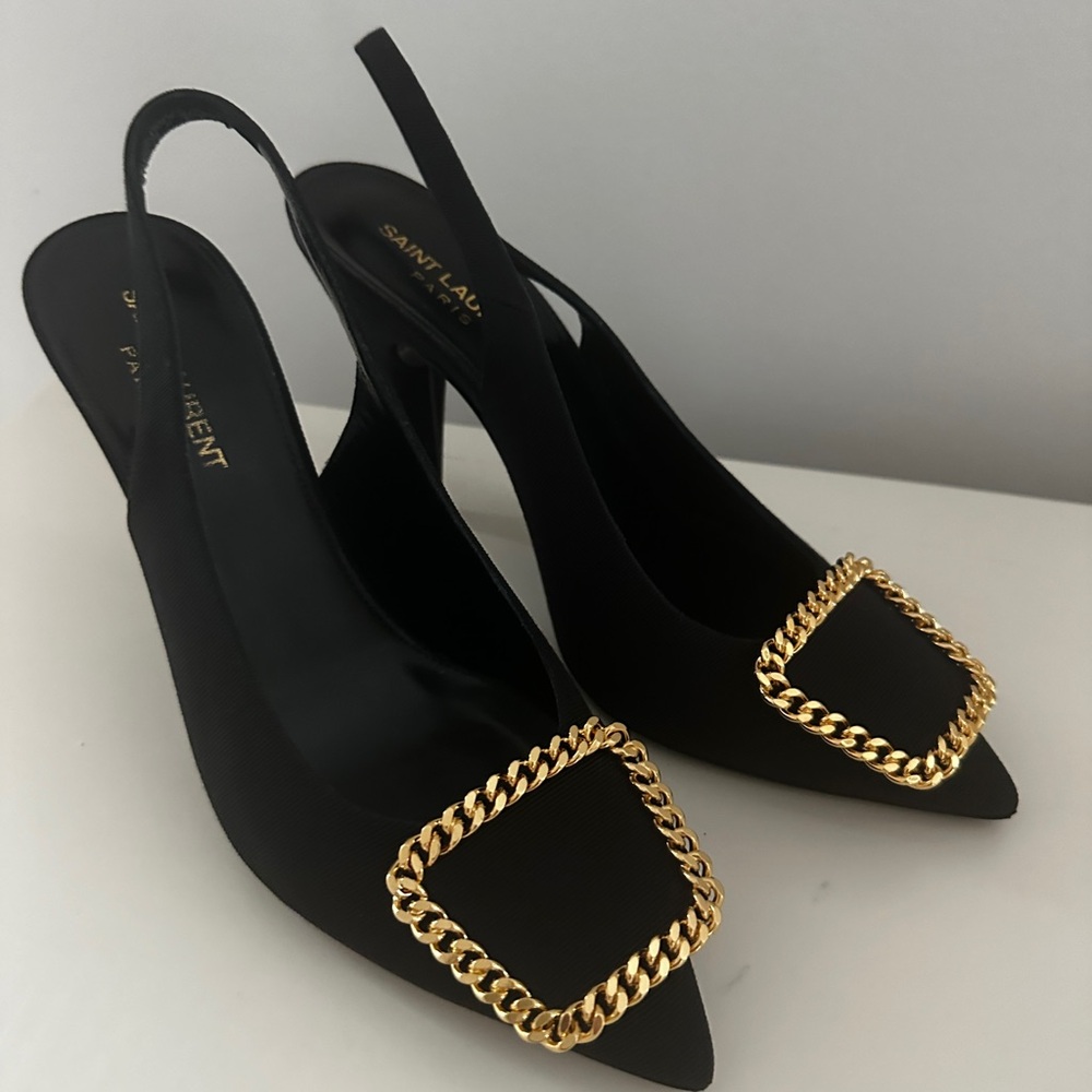 Saint Laurent St Sulpice Slingback Pumps